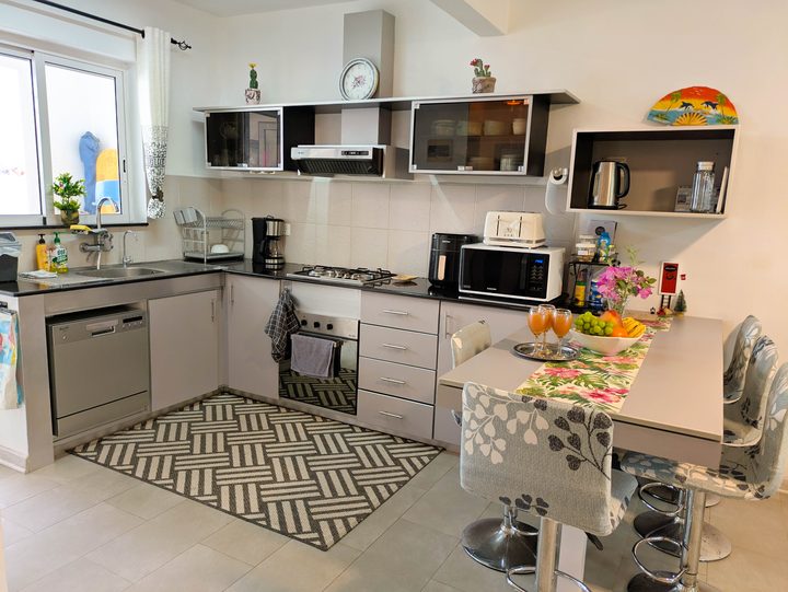 Open-plan kitchen and dining